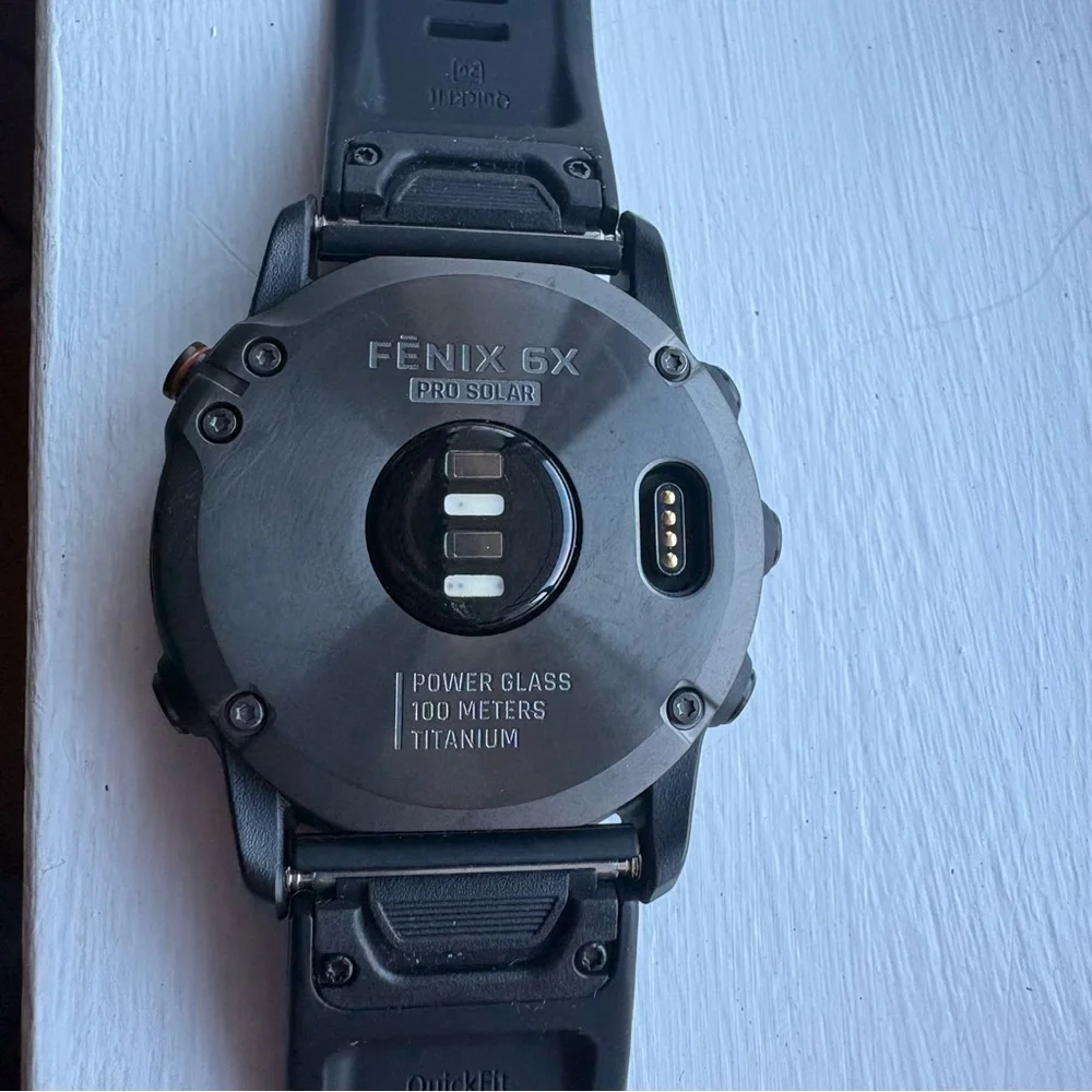 Garmin Fenix 6X Pro Solar in Carbon Gray w/ Black Band - Picture 5 of 6